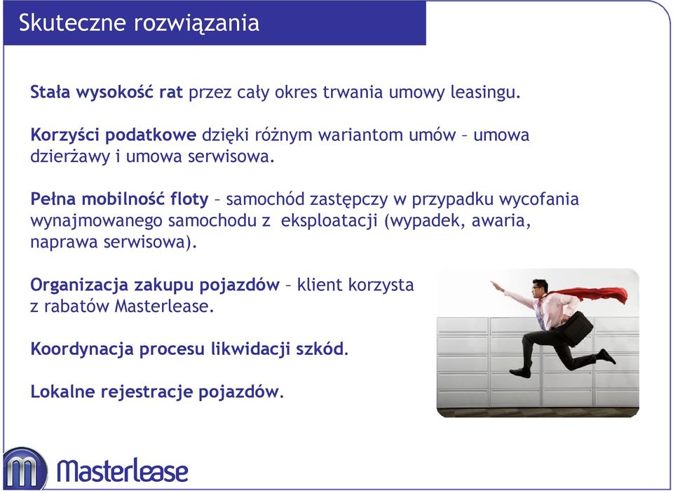 Pełna mobilność floty samochód zastępczy w przypadku wycofania wynajmowanego samochodu z eksploatacji