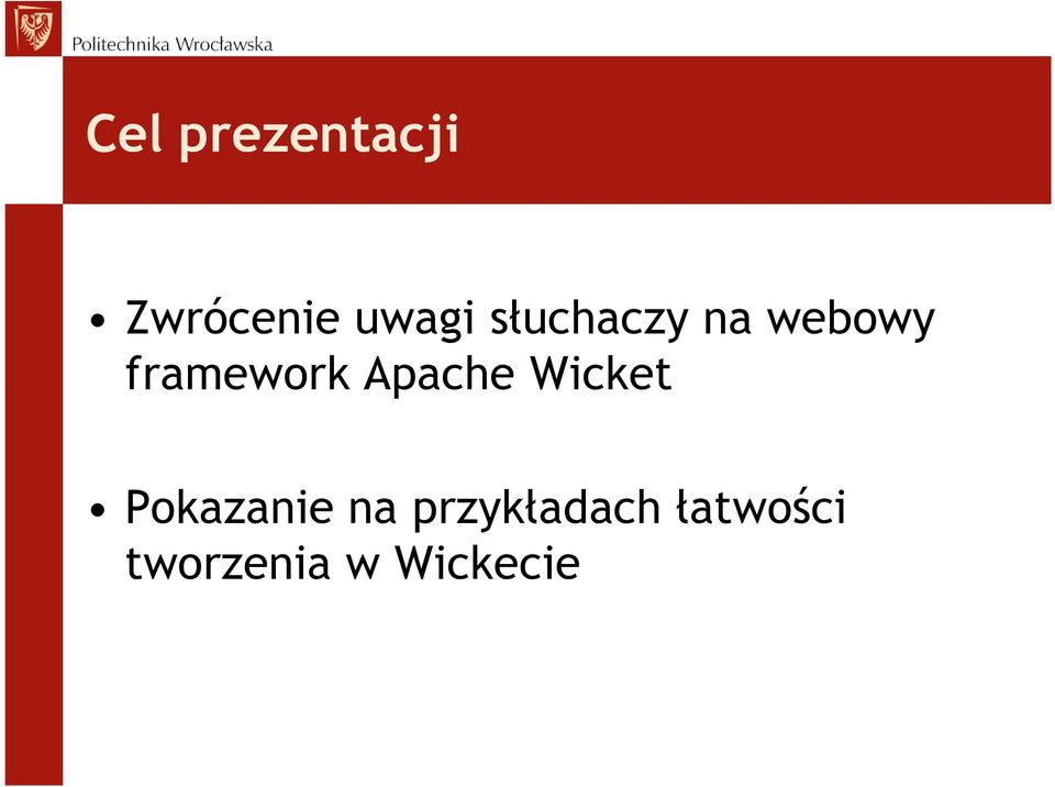 Apache Wicket Pokazanie na