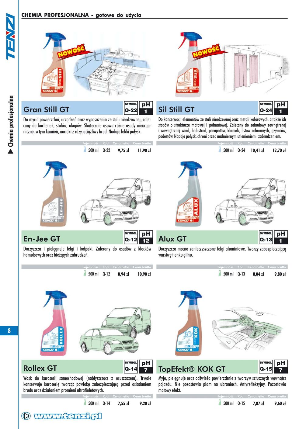 Cena netto Cena brutto Sil Still GT Q22 1 Q24 1 Do konserwacji elementów ze stali nierdzewnej oraz metali kolorowych, a także ich stopów o strukturze matowej i półmatowej.