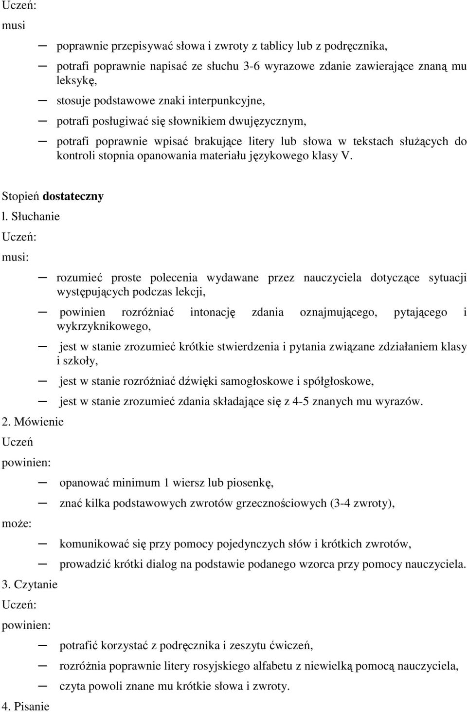 Stopień dostateczny l.