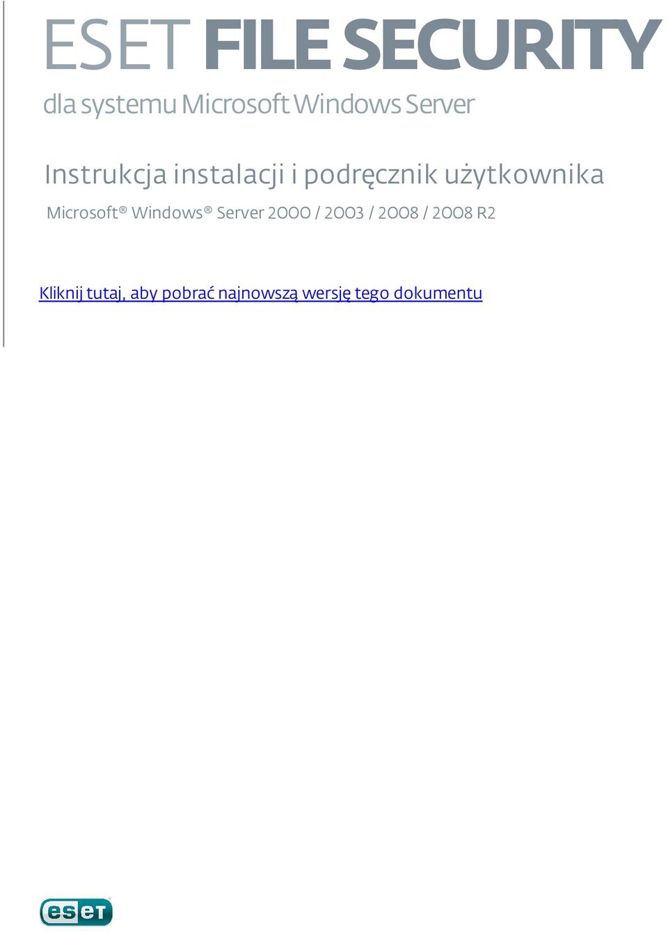 użytkownika Microsoft Windows Server 2000 / 2003 /