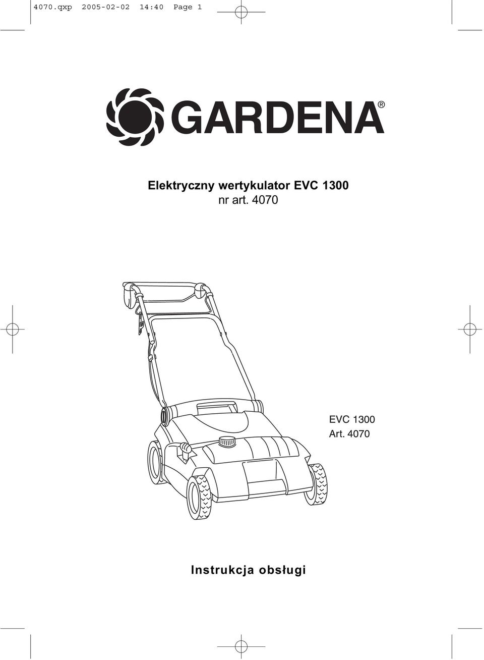 wertykulator EVC 1300 nr