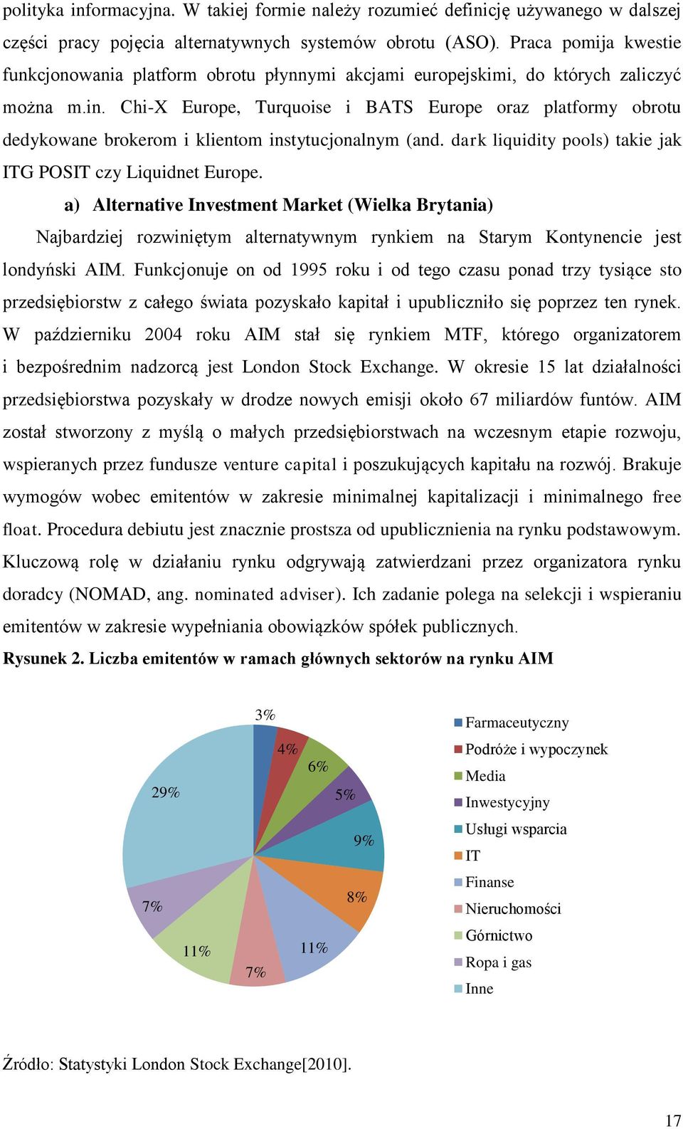 Chi-X Europe, Turquoise i BATS Europe oraz platformy obrotu dedykowane brokerom i klientom instytucjonalnym (and. dark liquidity pools) takie jak ITG POSIT czy Liquidnet Europe.