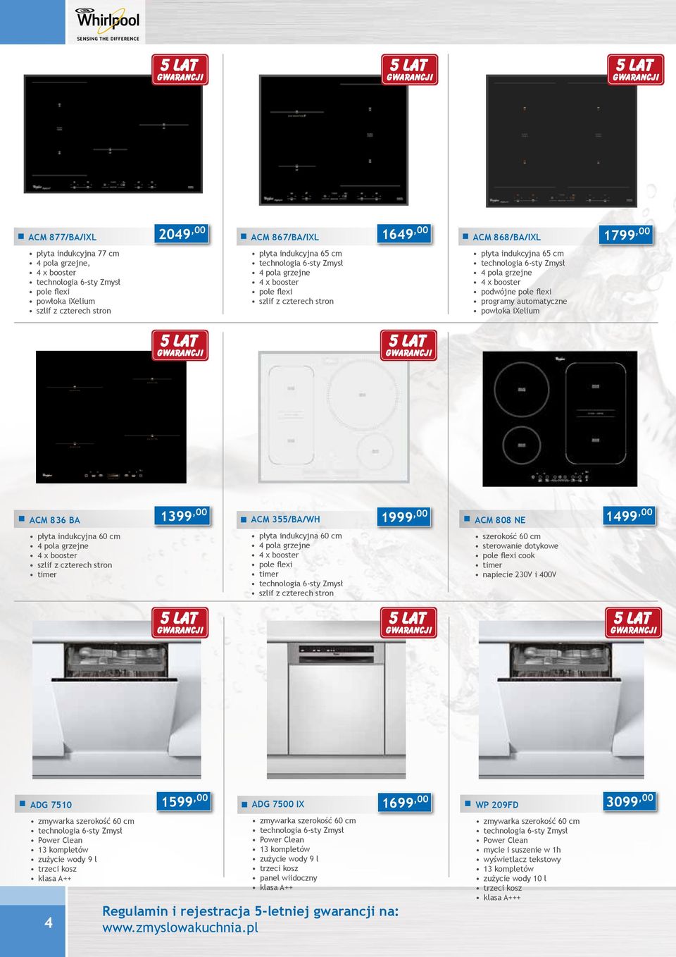 programy automatyczne powłoka ixelium ACM 836 BA 1399,00 ACM 355/BA/WH 1999,00 ACM 808 NE 1499,00 płyta indukcyjna 60 cm 4 pola grzejne 4 x booster szlif z czterech stron timer płyta indukcyjna 60 cm