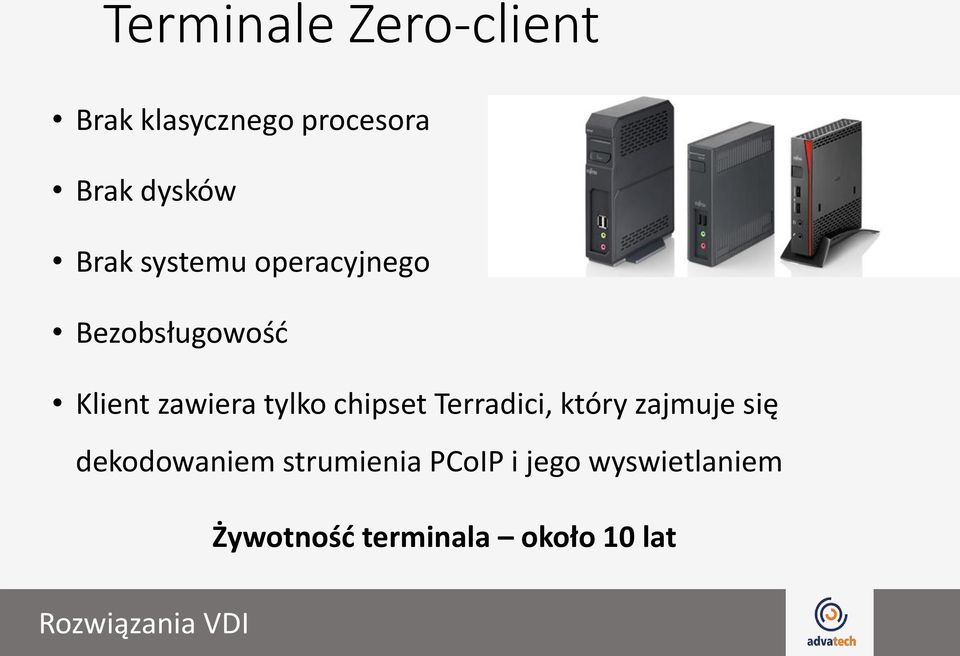 tylko chipset Terradici, który zajmuje się dekodowaniem