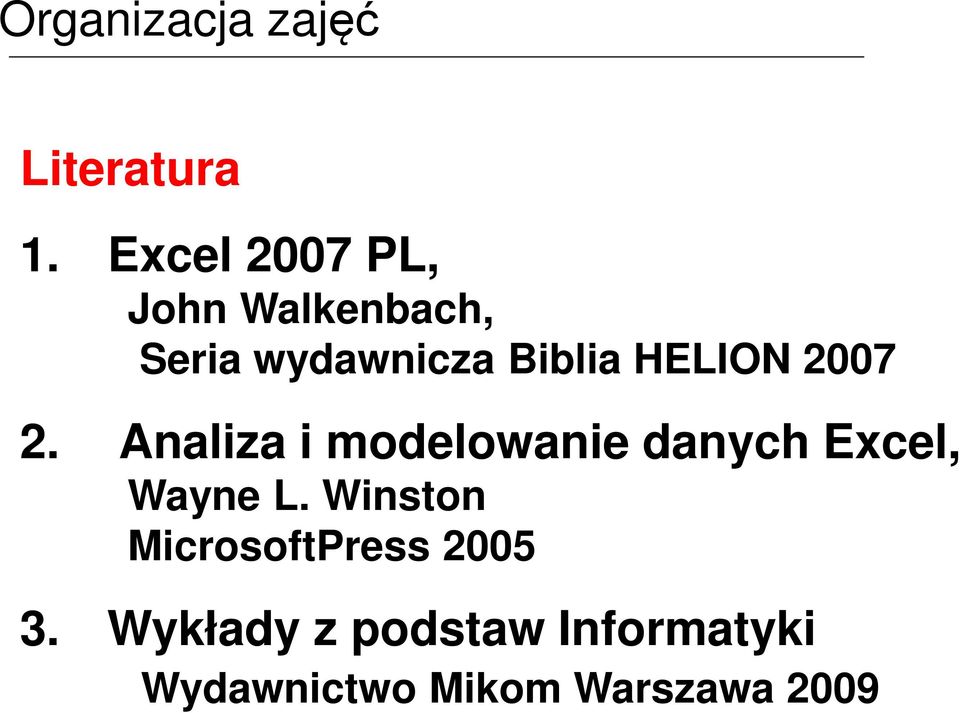 HELION 2007 2. Analiza i modelowanie danych Excel, Wayne L.