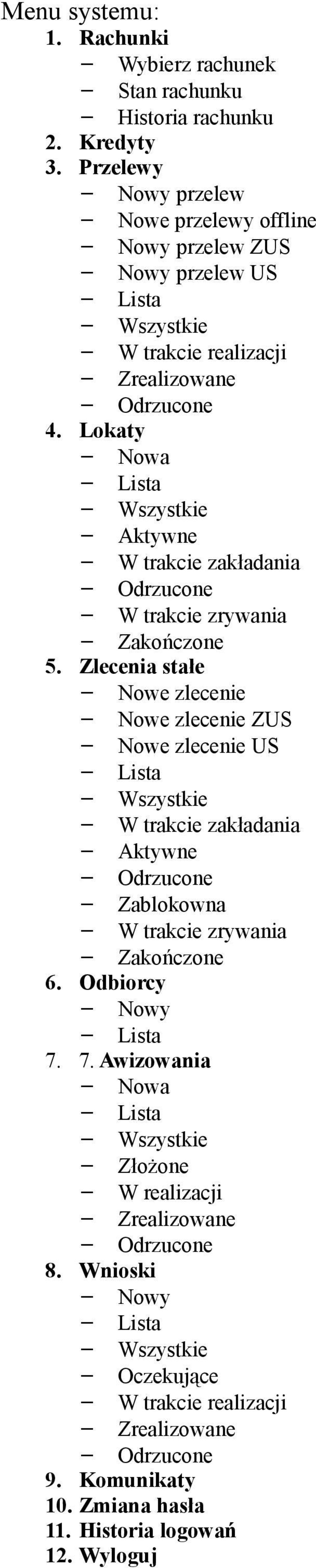 Lokaty Nowa Lista Wszystkie Aktywne W trakcie zakładania Odrzucone W trakcie zrywania Zakończone 5.