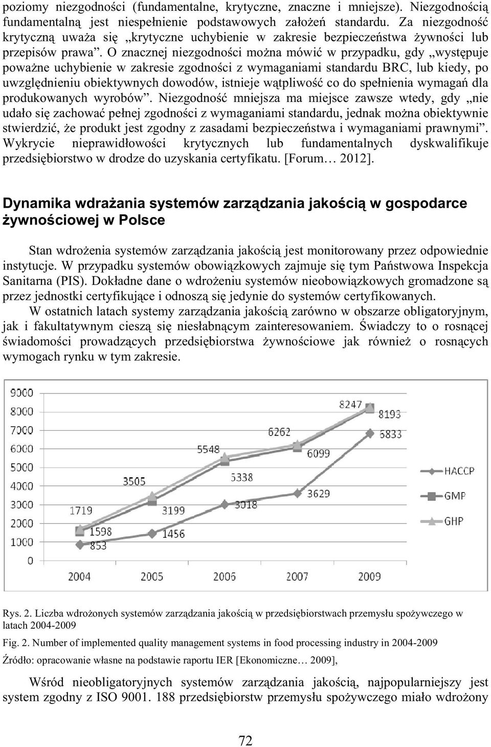 O znacznej niezgodno ci mo na mówi w przypadku, gdy wyst puje powa ne uchybienie w zakresie zgodno ci z wymaganiami standardu BRC, lub kiedy, po uwzgl dnieniu obiektywnych dowodów, istnieje w tpliwo