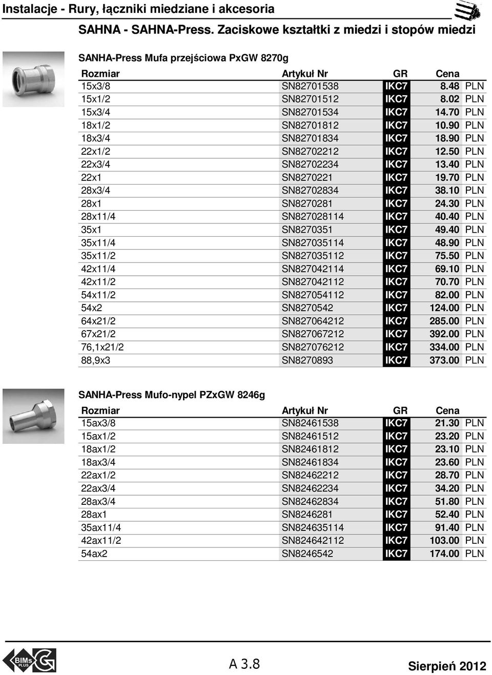 40 PLN 22x1 SN8270221 IKC7 19.70 PLN 28x3/4 SN82702834 IKC7 38.10 PLN 28x1 SN8270281 IKC7 24.30 PLN 28x11/4 SN827028114 IKC7 40.40 PLN 35x1 SN8270351 IKC7 49.40 PLN 35x11/4 SN827035114 IKC7 48.