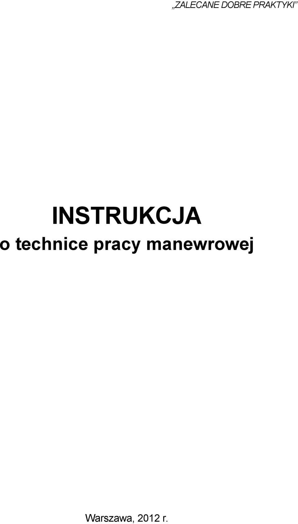 o technice pracy