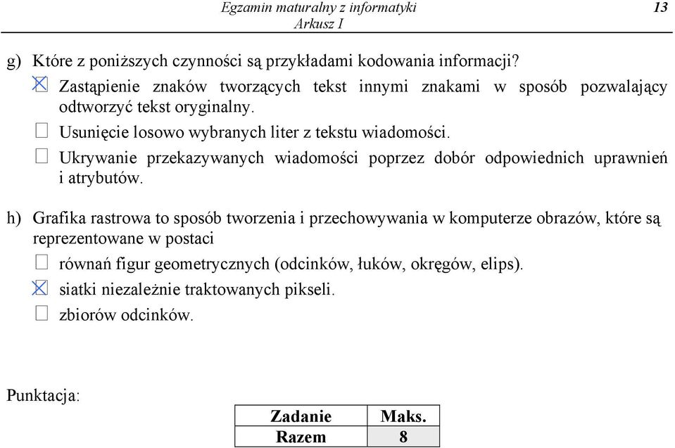 Ukrywanie przekazywanych wiadomości poprzez dobór odpowiednich uprawnień i atrybutów.