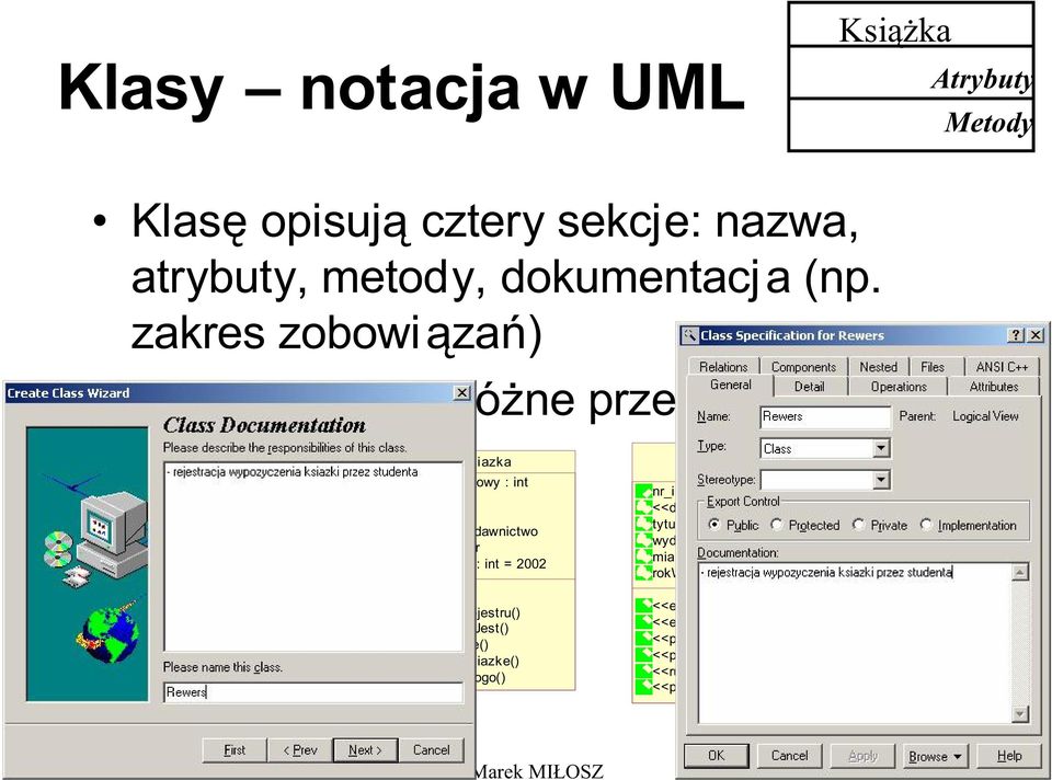 : int autor : string tytul : char wydaw : Wydawnictwo miasto : char rokwydania : int = 2002 <<entity>> Ksiazka nr_inwentarzowy : int <<datatype>> autor : string tytul : char wydaw : Wydawnictwo