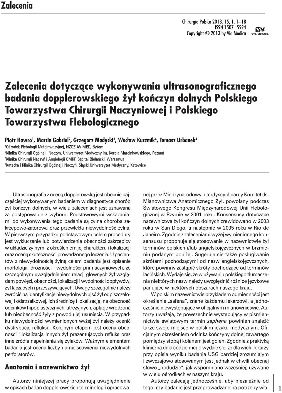 NZOZ AVIMED, Bytom 2 Klinika Chirurgii Ogólnej i Naczyń, Uniwersytet Medyczny im.