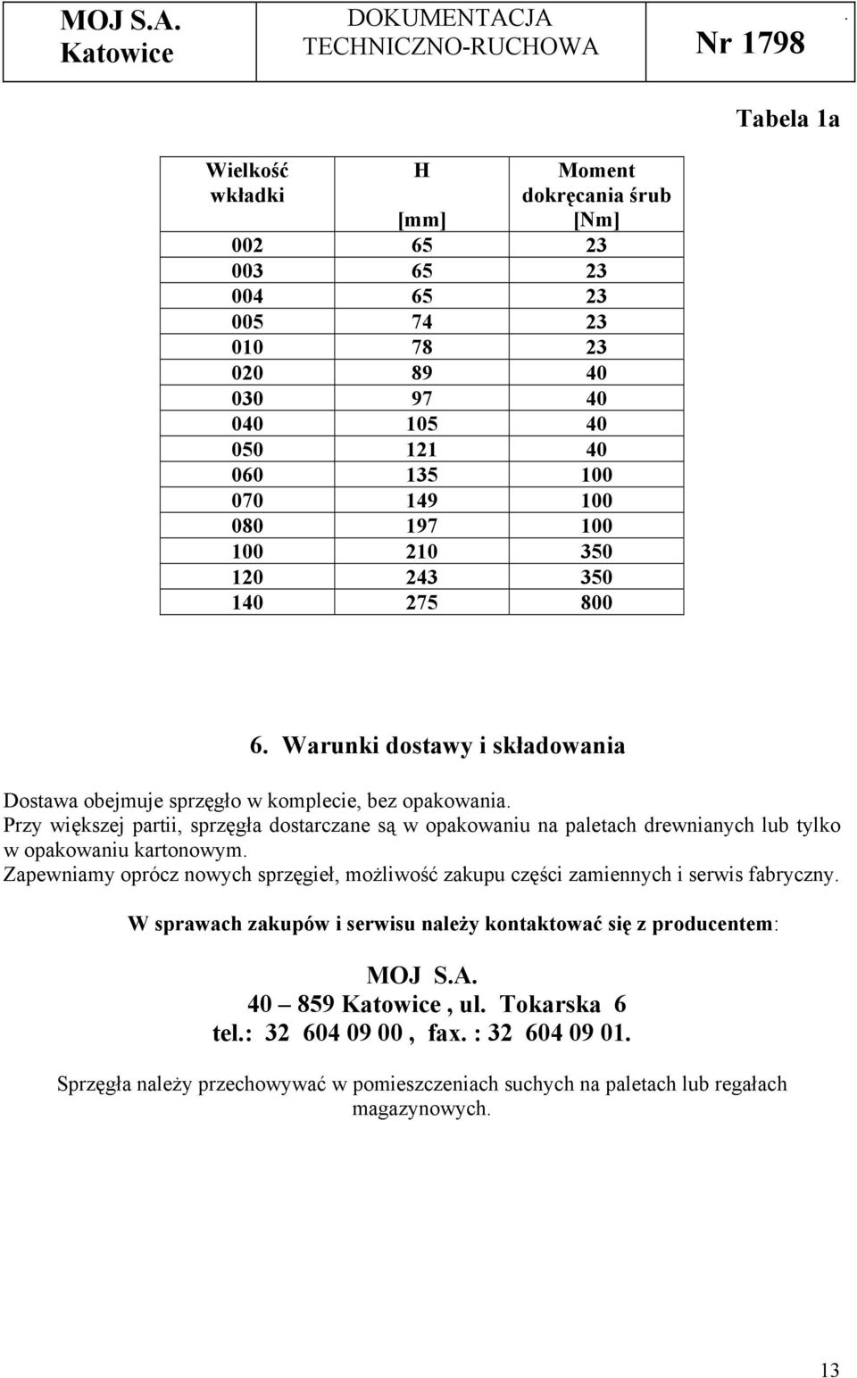 Przy większej partii, sprzęgła dostarczane są w opakowaniu na paletach drewnianych lub tylko w opakowaniu kartonowym.