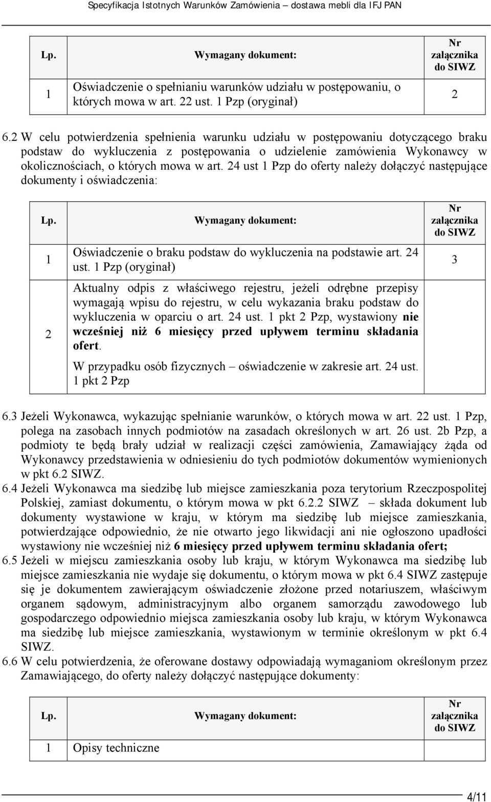 2 W celu potwierdzenia spełnienia warunku udziału w postępowaniu dotyczącego braku podstaw do wykluczenia z postępowania o udzielenie zamówienia Wykonawcy w okolicznościach, o których mowa w art.