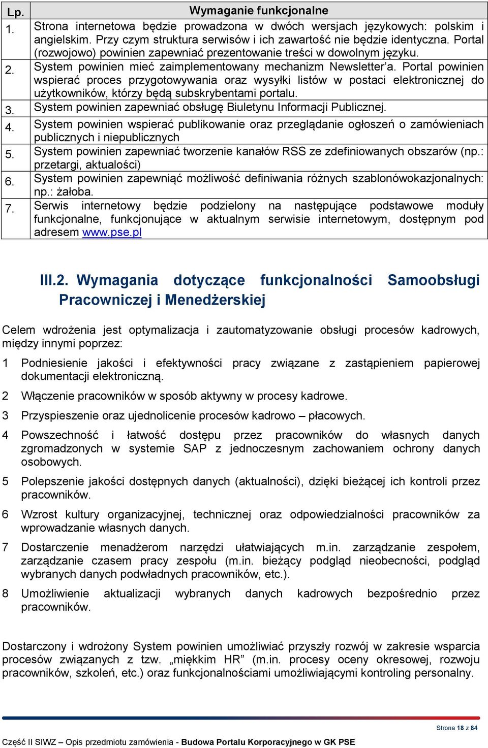 Portal powinien wspierać proces przygotowywania oraz wysyłki listów w postaci elektronicznej do użytkowników, którzy będą subskrybentami portalu. 3.