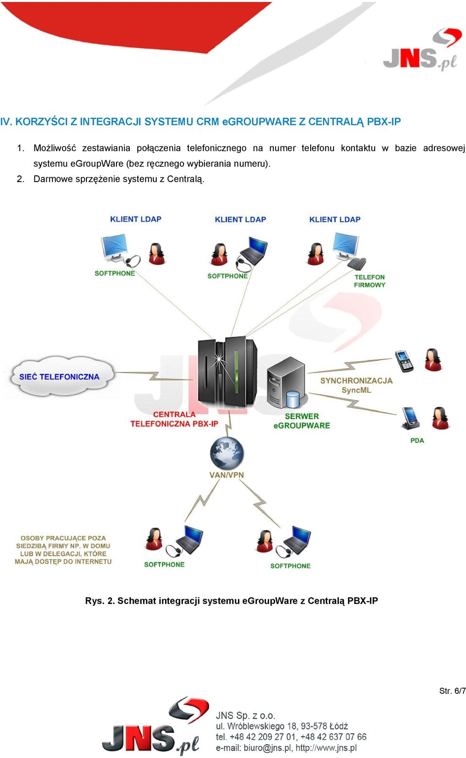 adresowej systemu egroupware (bez ręcznego wybierania numeru). 2.