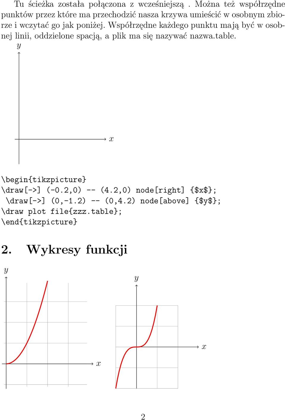 poniżej. Współrzędne każdego punktu mają być w osobnej linii, oddzielone spacją, a plik ma się nazywać nazwa.table.