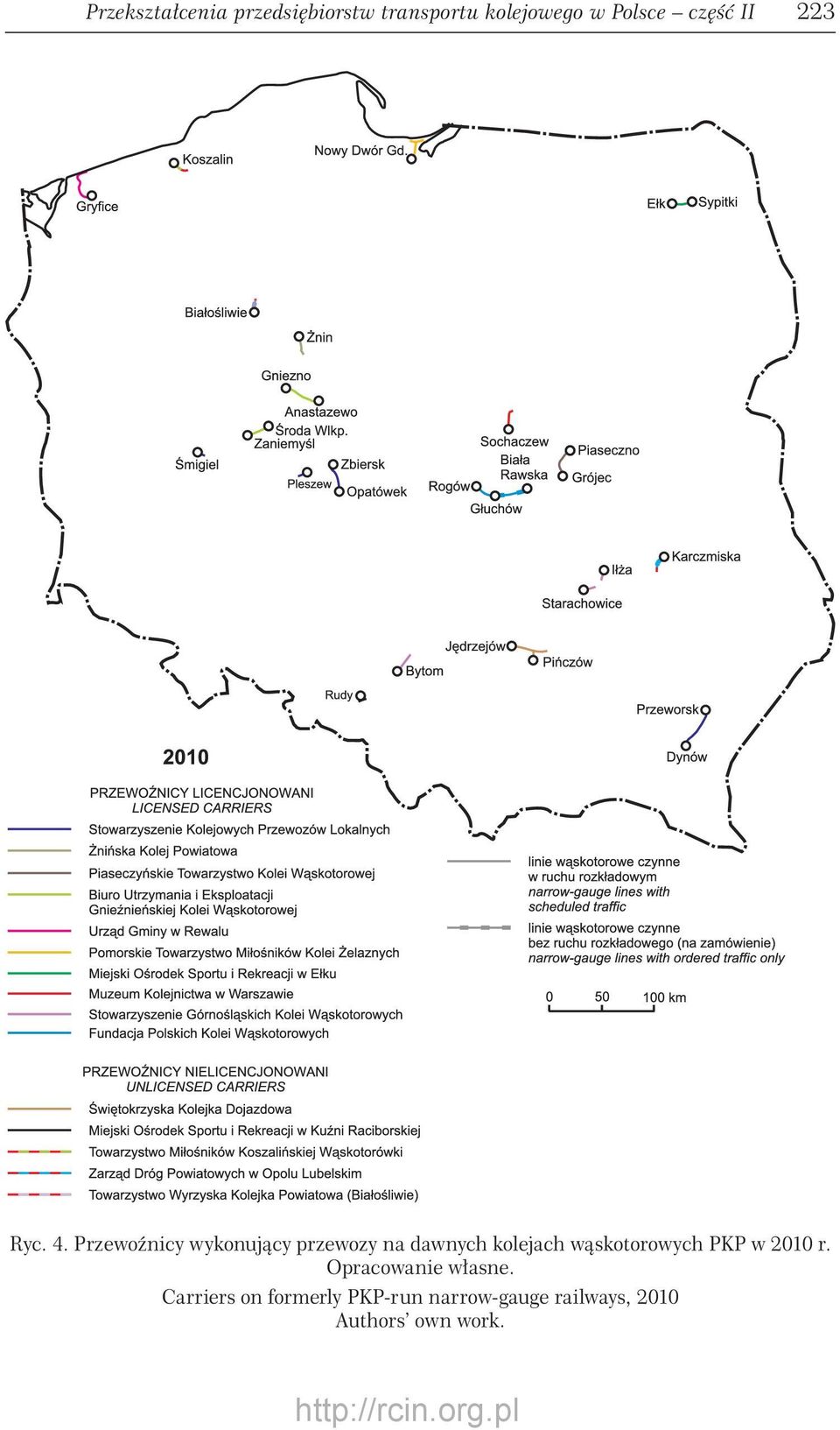 Przewoźnicy wykonujący przewozy na dawnych kolejach