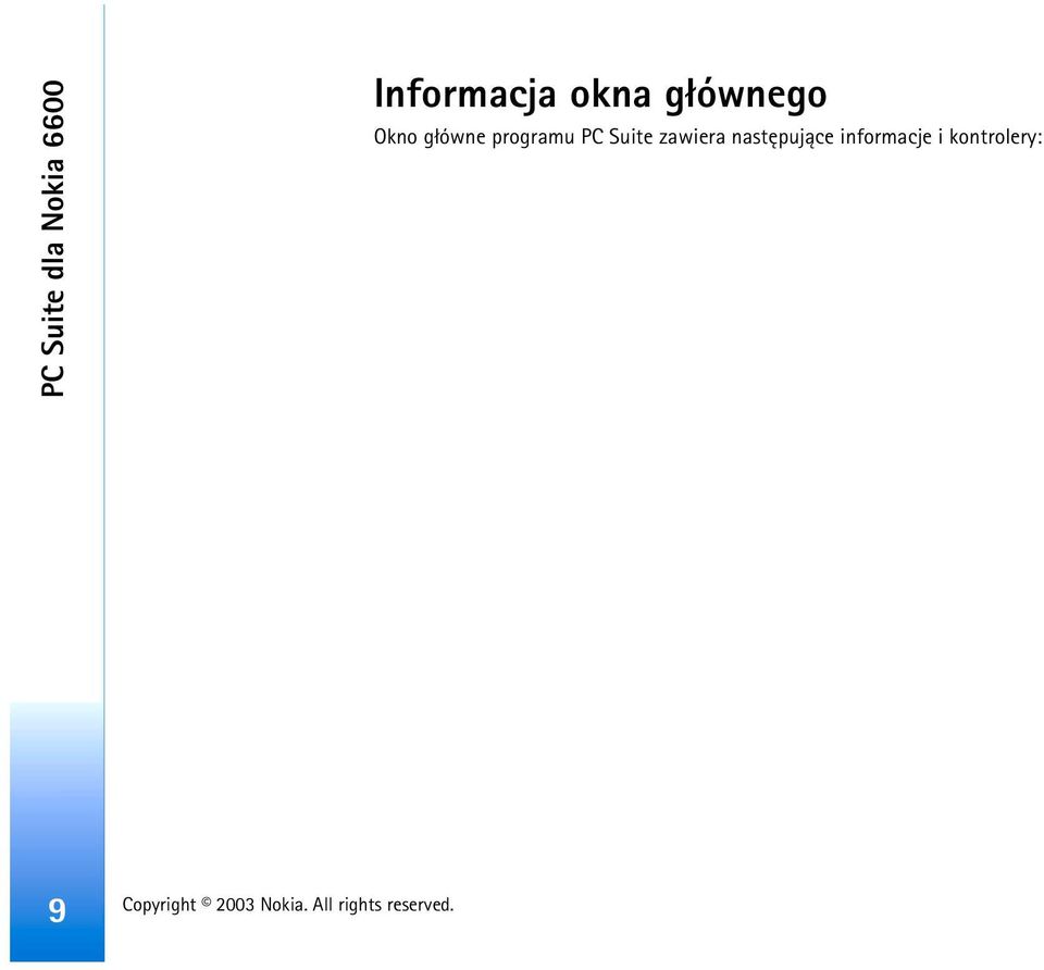 g³ówne programu PC Suite