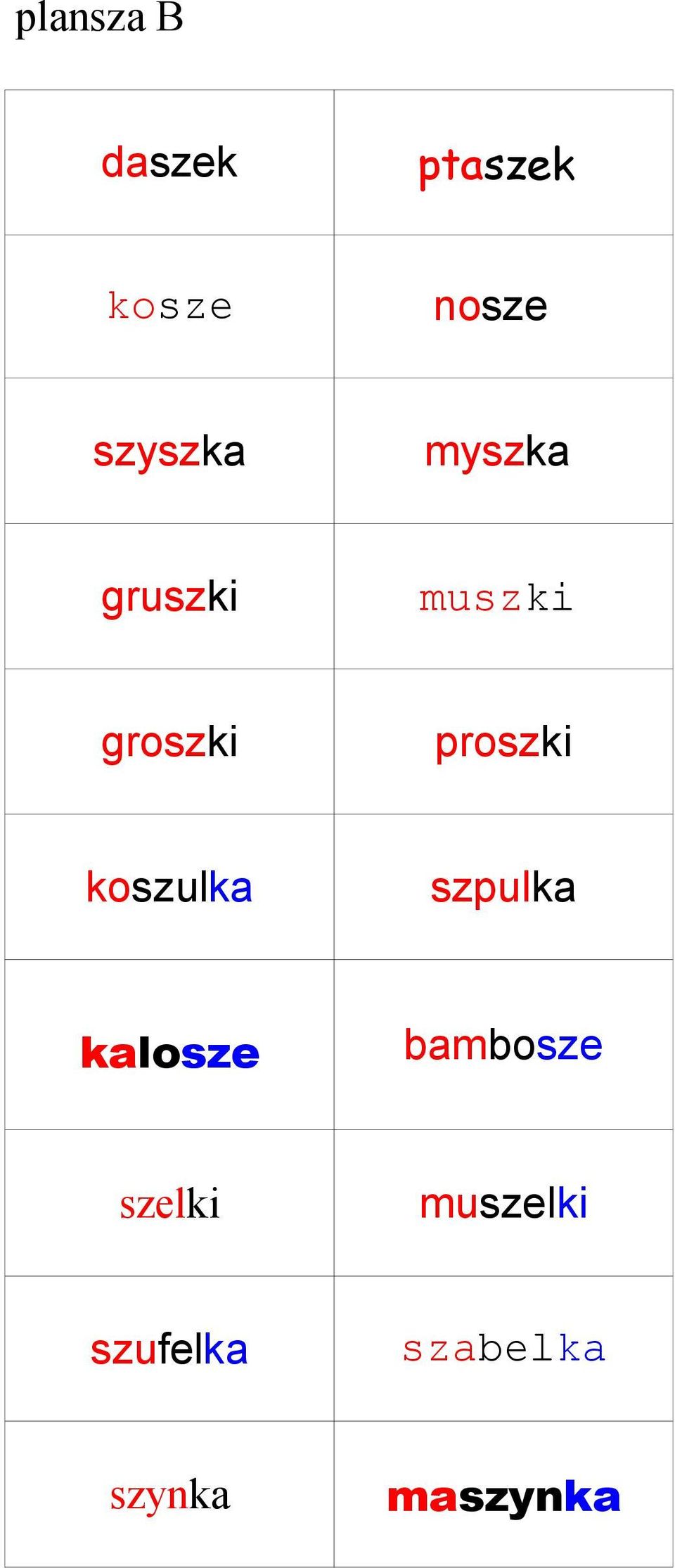 proszki koszulka szpulka kalosze bambosze