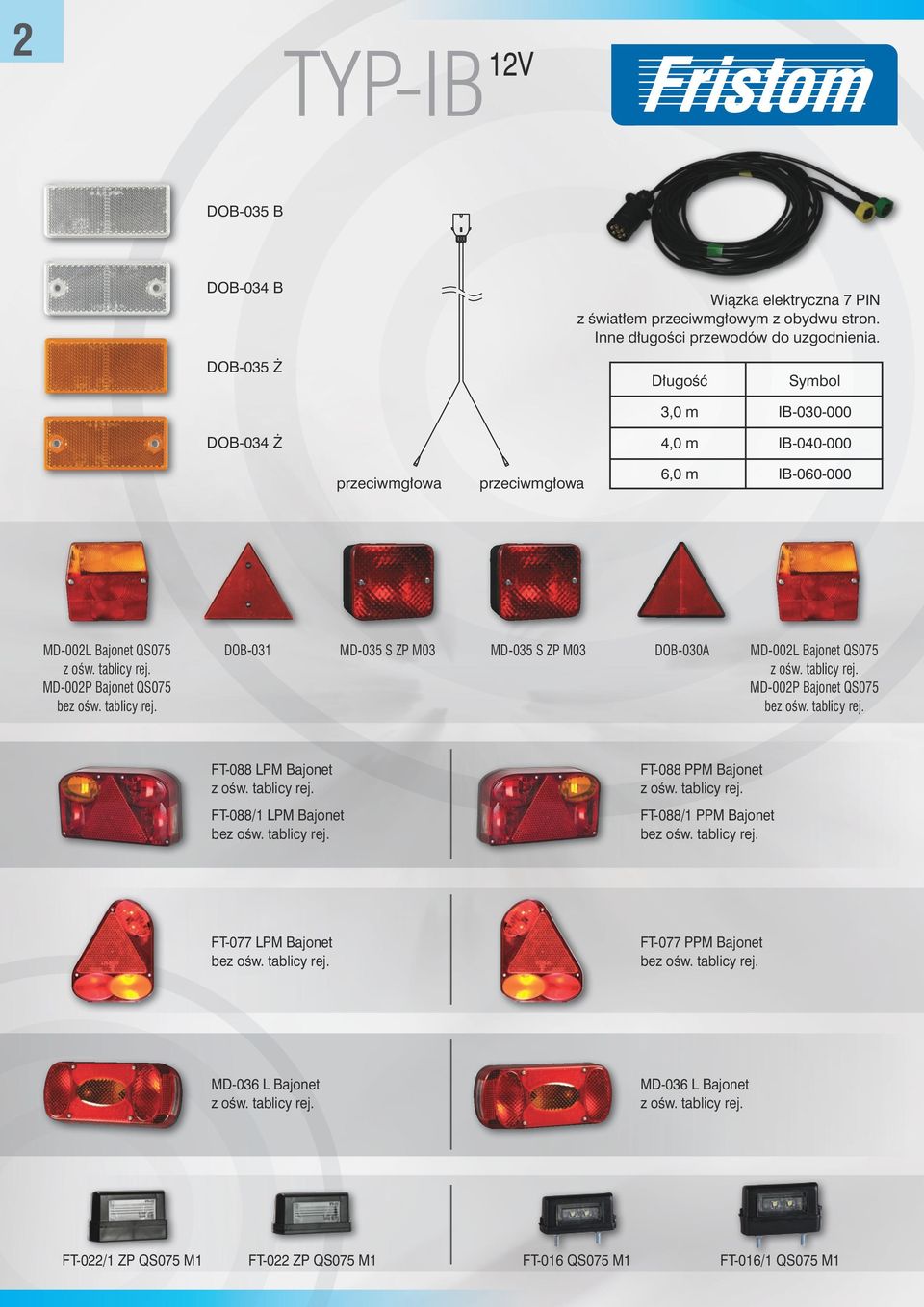 MD-035 S ZP M03 DOB-030A MD-002L Bajonet QS075 FT-088 LPM Bajonet FT-088 PPM Bajonet FT-088/1 LPM Bajonet FT-088/1 PPM