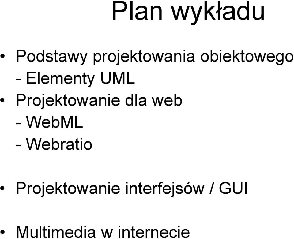 Projektowanie dla web - WebML -