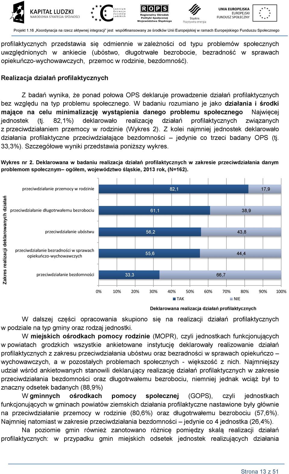 społeczych uwzględioych w akiecie (ubóstwo, długotrwałe bezrobocie, bezradość w sprawach opiekuńczo-wychowawczych, przemoc w rodziie, bezdomość).