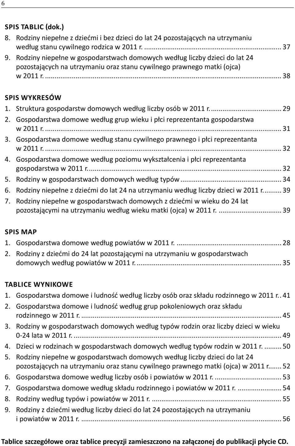 Struktura gospodarstw domowych według liczby osób w 2011 r... 29 2. Gospodarstwa domowe według grup wieku i płci reprezentanta gospodarstwa w 2011 r... 31 3.