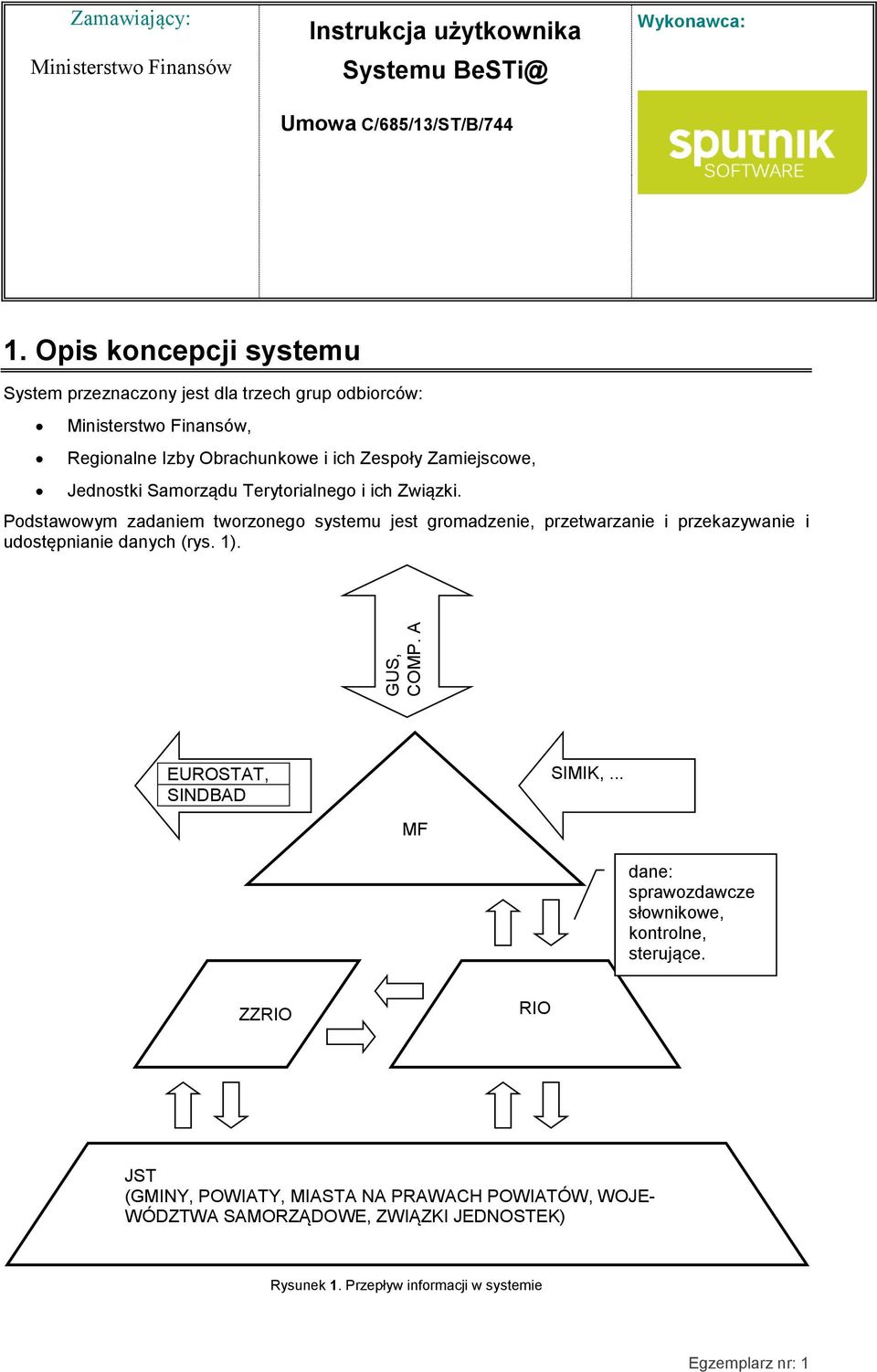 Podstawowym zadaniem tworzonego systemu jest gromadzenie, przetwarzanie i przekazywanie i udostępnianie danych (rys. 1). GUS, COMP.