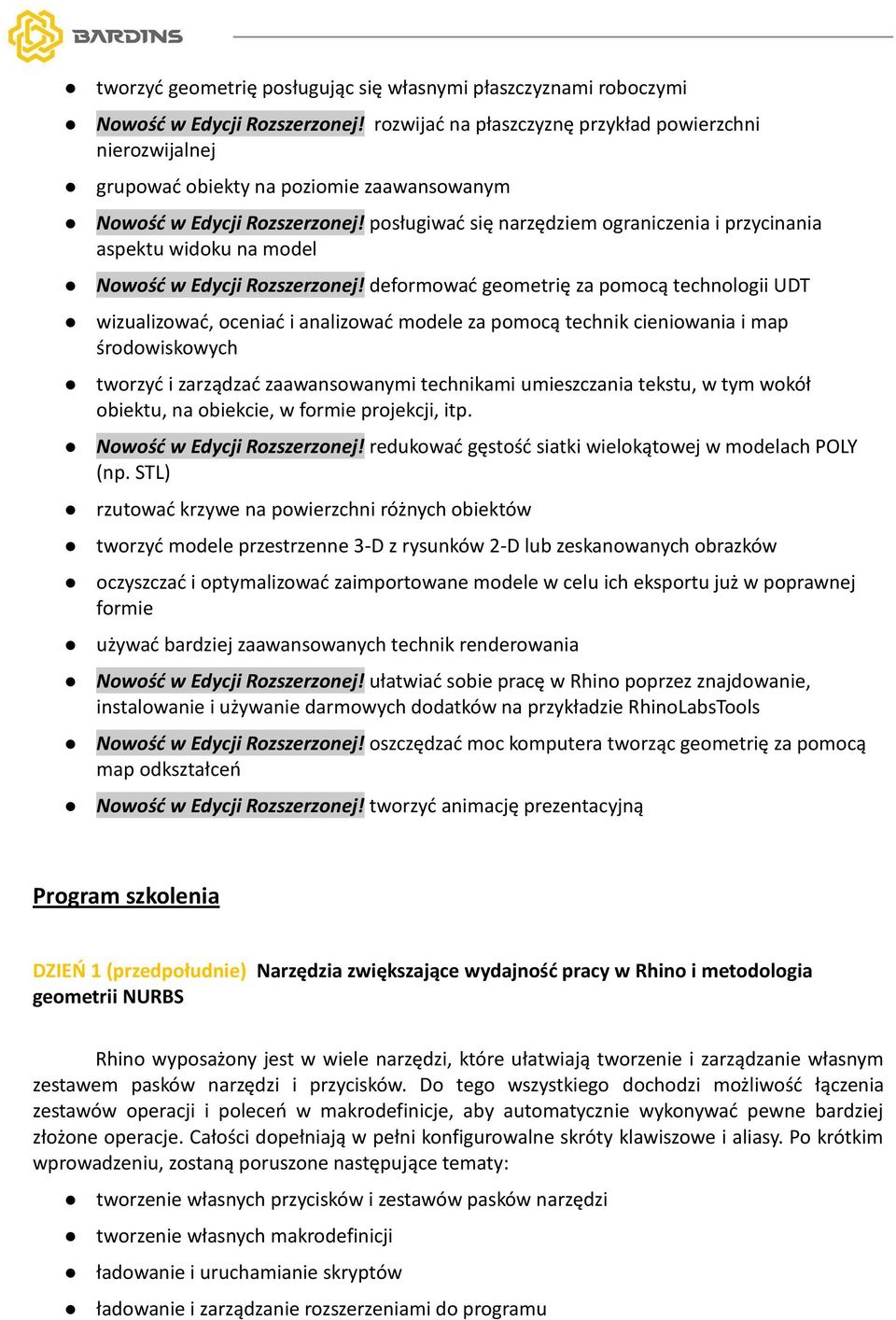 posługiwad się narzędziem ograniczenia i przycinania aspektu widoku na model Nowość w Edycji Rozszerzonej!