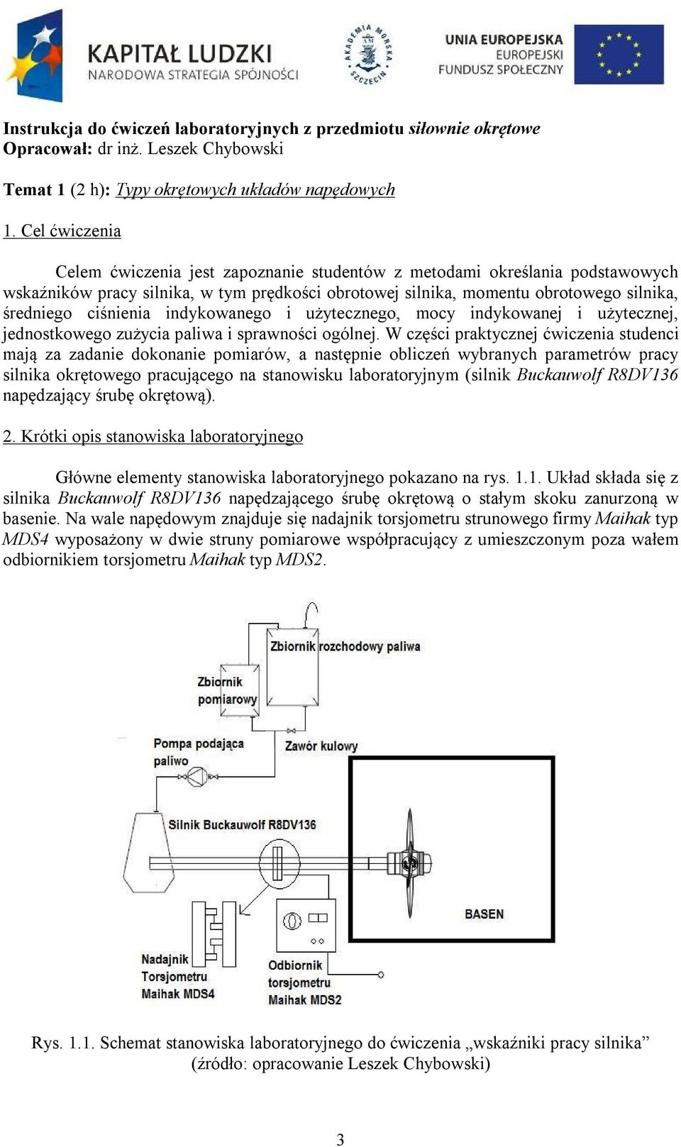 indykowanego i użytecznego, mocy indykowanej i użytecznej, jednostkowego zużycia paliwa i sprawności ogólnej.