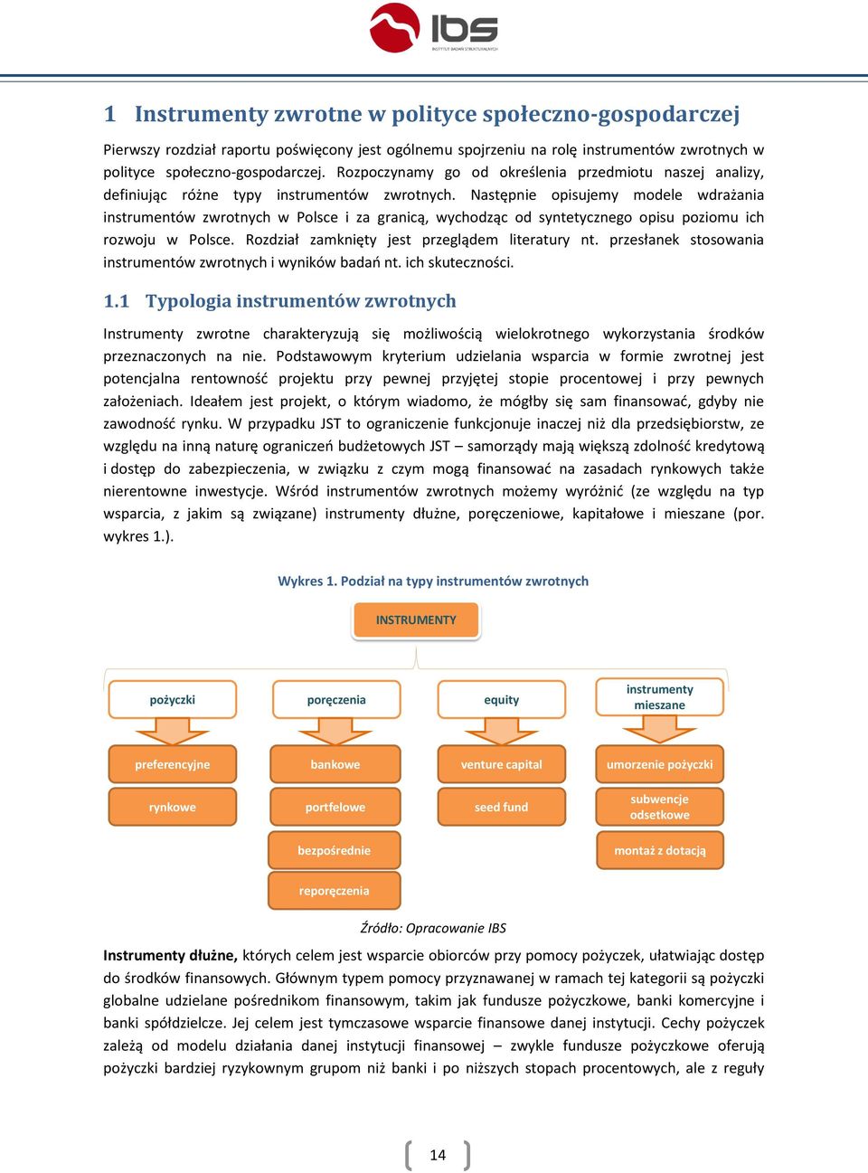 Następnie opisujemy modele wdrażania instrumentów zwrotnych w Polsce i za granicą, wychodząc od syntetycznego opisu poziomu ich rozwoju w Polsce. Rozdział zamknięty jest przeglądem literatury nt.