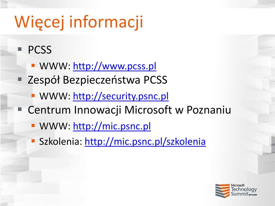 psnc.pl Centrum Innowacji Microsoft w Poznaniu WWW: