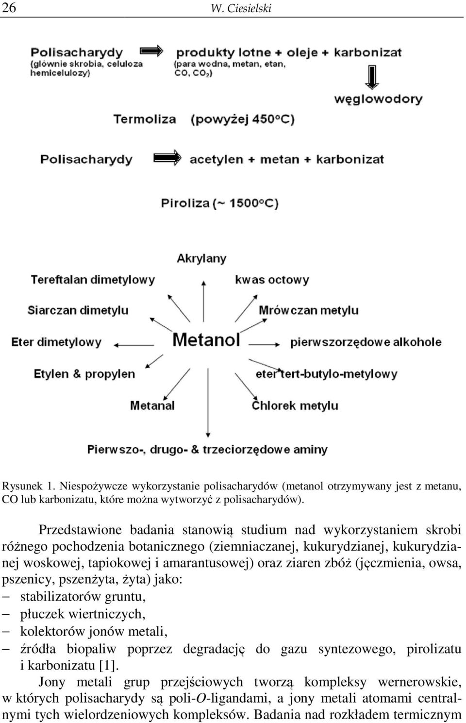 zbóż (jęczmienia, owsa, pszenicy, pszenżyta, żyta) jako: stabilizatorów gruntu, płuczek wiertniczych, kolektorów jonów metali, źródła biopaliw poprzez degradację do gazu syntezowego, pirolizatu i