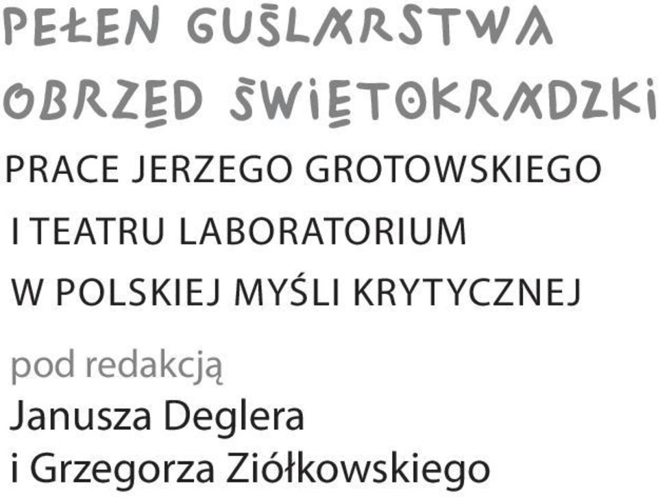 MYŚLI KRYTYCZNEJ pod redakcją