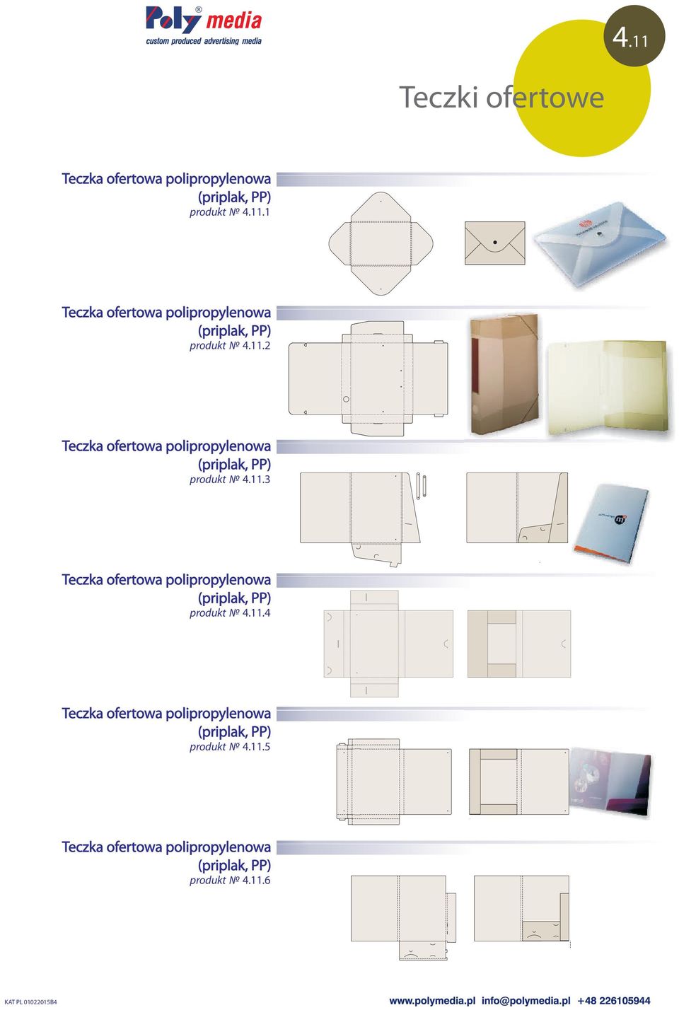 .2 Teczka ofertowa polipropylenowa (priplak, PP) produkt ¹ 4.