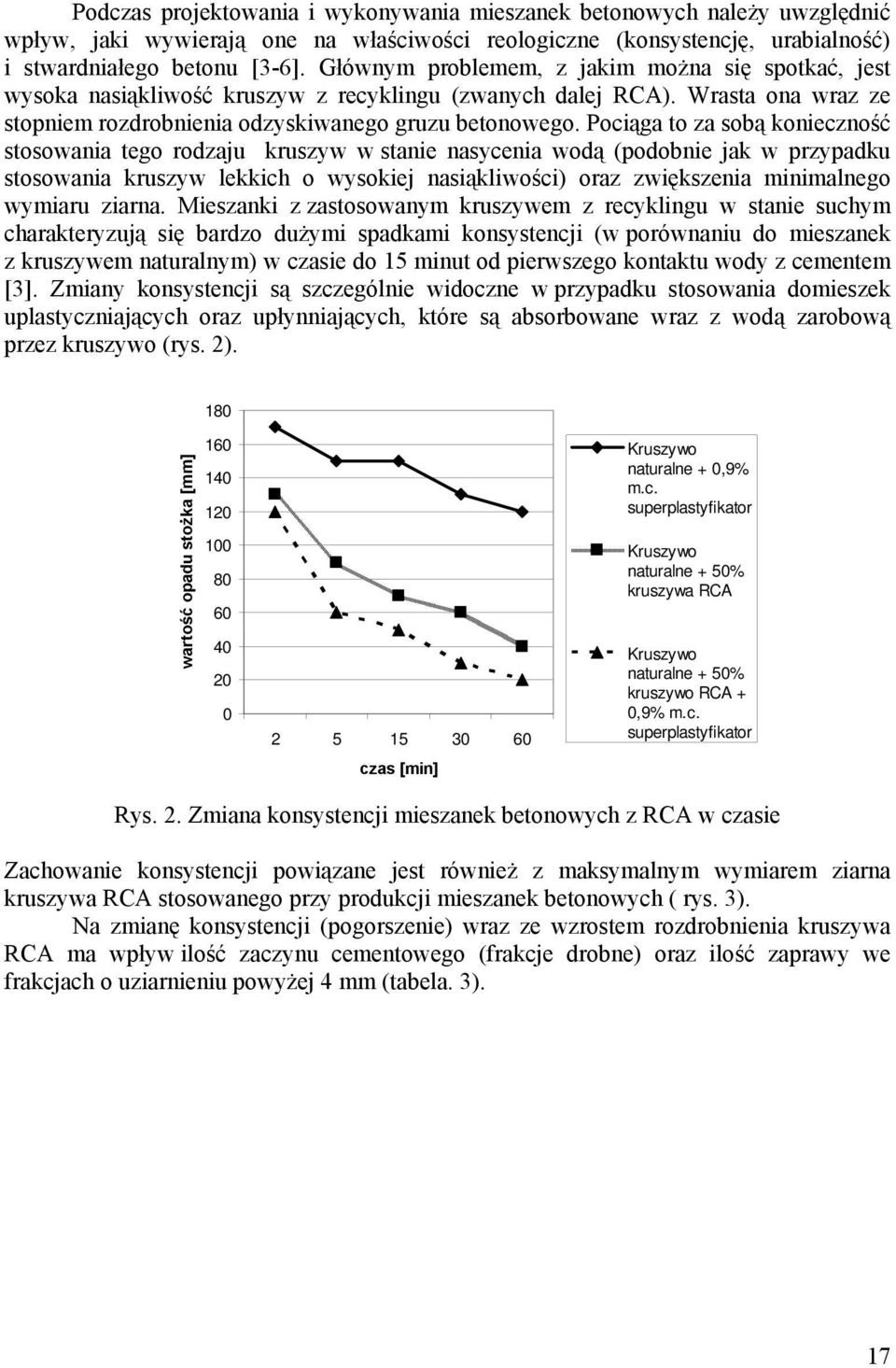 Pociąga to za sobą konieczność stosowania tego rodzaju kruszyw w stanie nasycenia wodą (podobnie jak w przypadku stosowania kruszyw lekkich o wysokiej nasiąkliwości) oraz zwiększenia minimalnego