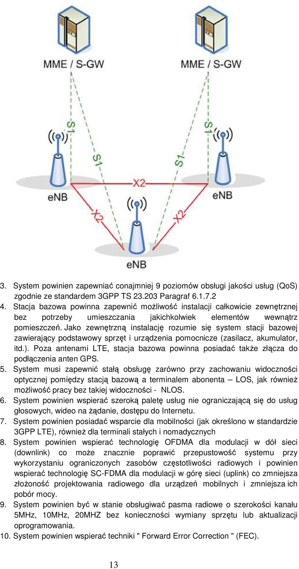 Jako zewnętrzną instalację rozumie się system stacji bazowej zawierający podstawowy sprzęt i urządzenia pomocnicze (zasilacz, akumulator, itd.).