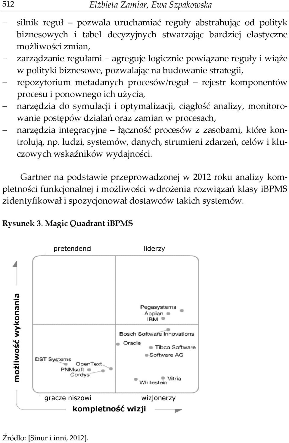 ponownego ich użycia, narzędzia do symulacji i optymalizacji, ciągłość analizy, monitorowanie postępów działań oraz zamian w procesach, narzędzia integracyjne łączność procesów z zasobami, które