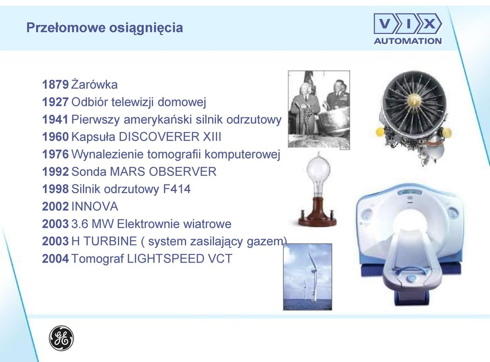 komputerowej Ø 1992 Sonda MARS OBSERVER Ø 1998 Silnik odrzutowy F414 Ø 2002 INNOVA Ø 2003 3.