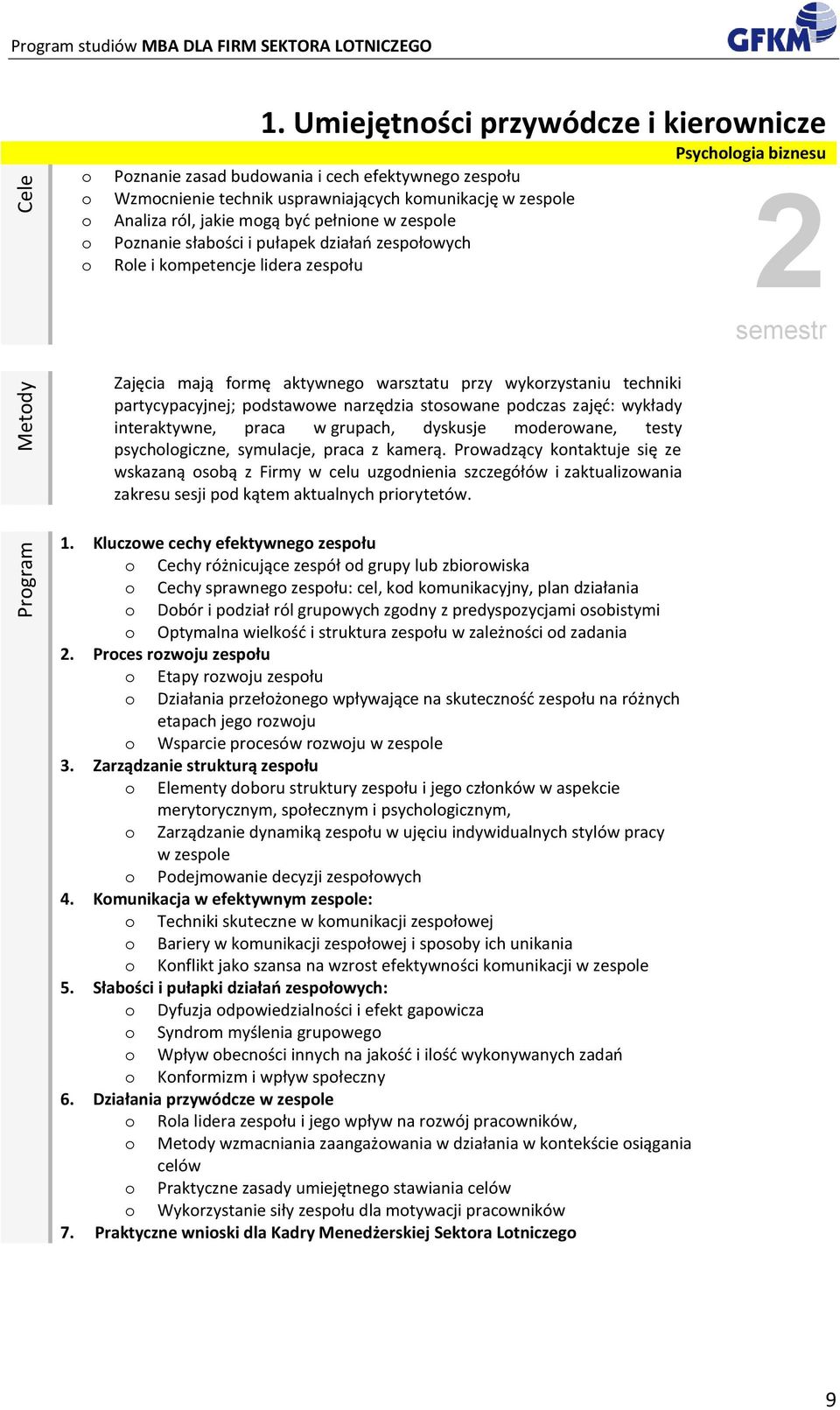 słabści i pułapek działań zespłwych Rle i kmpetencje lidera zespłu Zajęcia mają frmę aktywneg warsztatu przy wykrzystaniu techniki partycypacyjnej; pdstawwe narzędzia stswane pdczas zajęć: wykłady