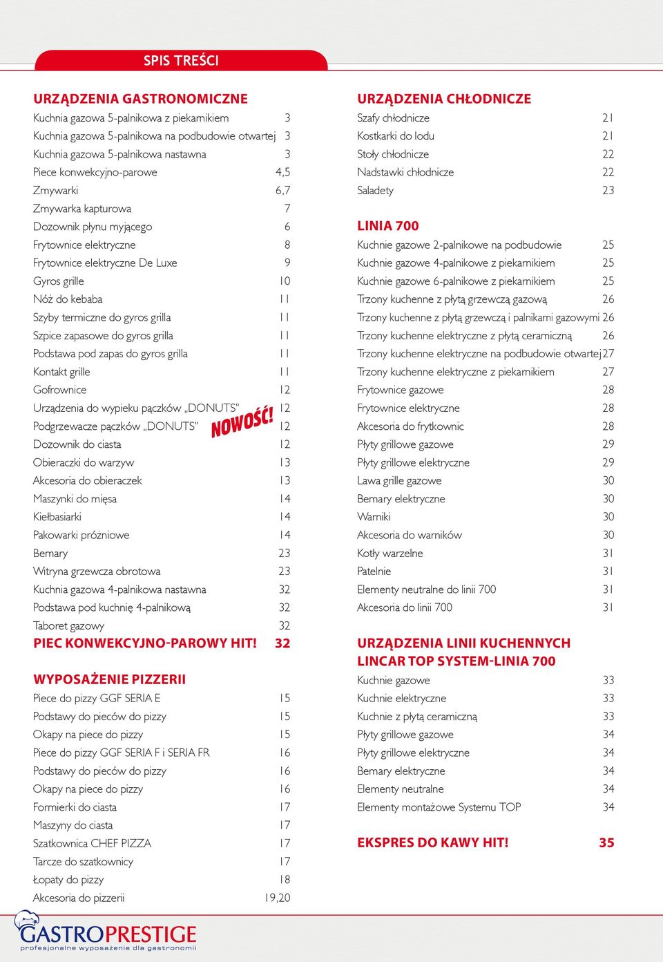 zapasowe do gyros grilla 11 Podstawa pod zapas do gyros grilla 11 Kontakt grille 11 Gofrownice 12 Urządzenia do wypieku pączków DONUTS 12 Podgrzewacze pączków DONUTS 12 Dozownik do ciasta 12