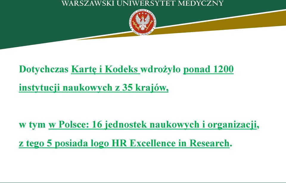 Polsce: 16 jednostek naukowych i organizacji,