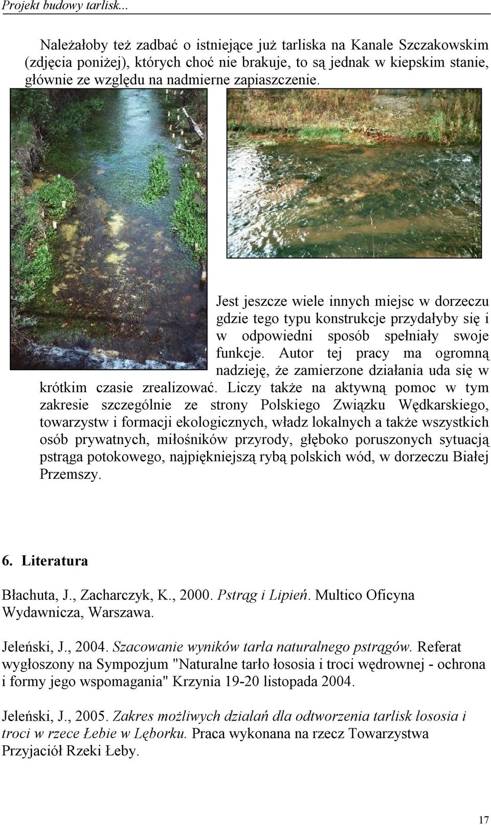 Autor tej pracy ma ogromną nadzieję, że zamierzone działania uda się w krótkim czasie zrealizować.