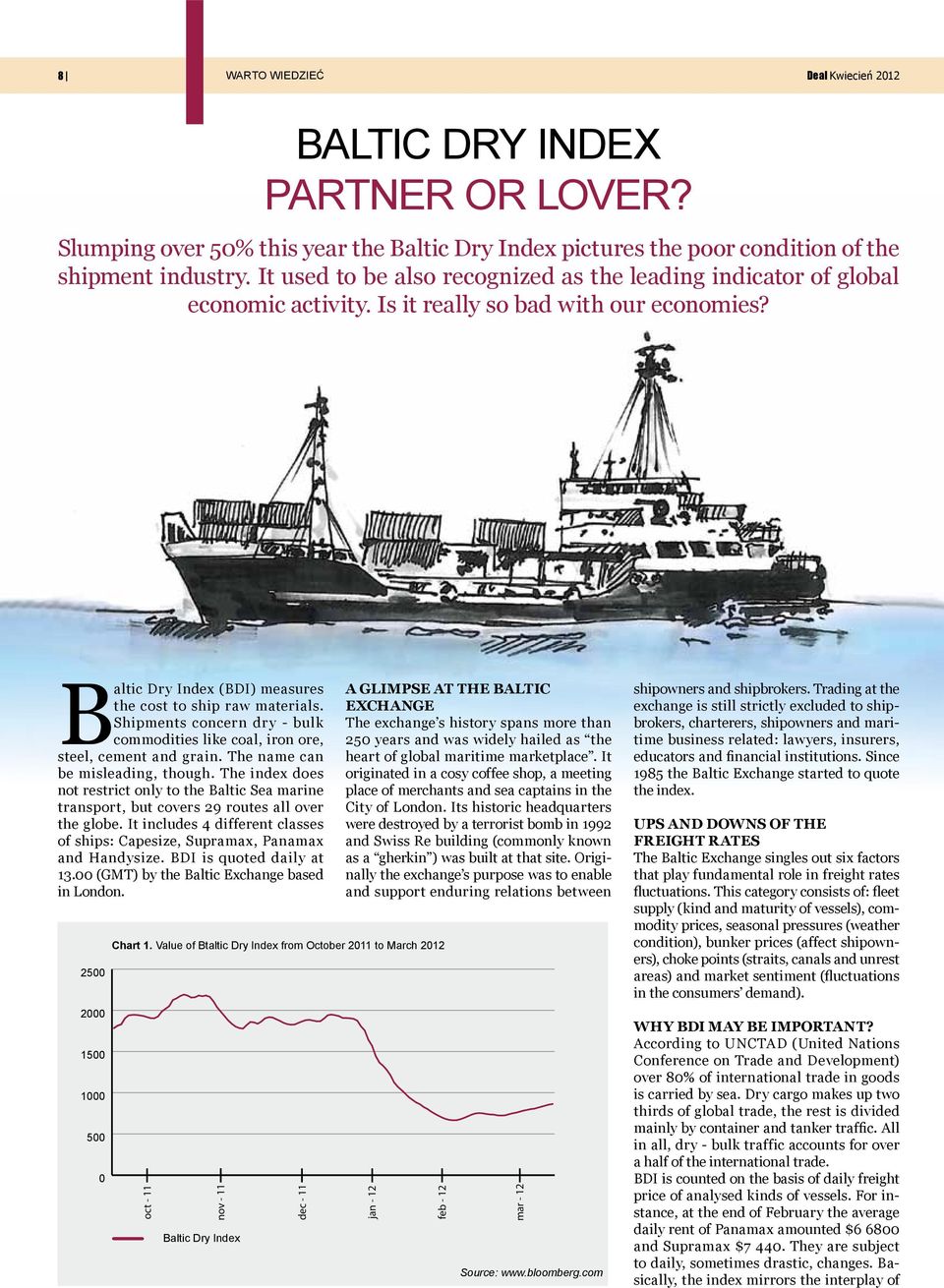 Shipments concern dry - bulk commodities like coal, iron ore, steel, cement and grain. The name can be misleading, though.