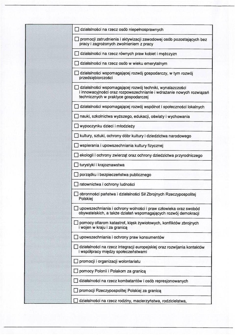 wynatazczości i innowacyjności oraz rozpowszechnianie i wdrażanie nowych rozwiązań technicznych w praktyce gospodarczej El działalności wspomagającej rozwój wspólnot i społeczności lokalnych El