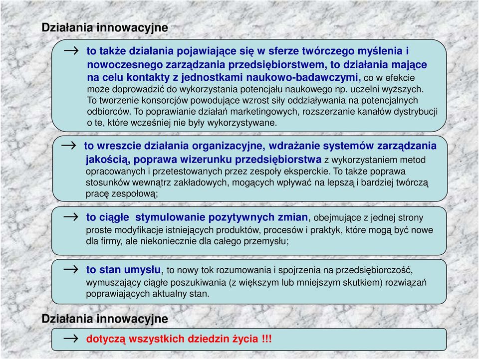 To poprawianie działań marketingowych, rozszerzanie kanałów dystrybucji o te, które wcześniej nie były wykorzystywane.