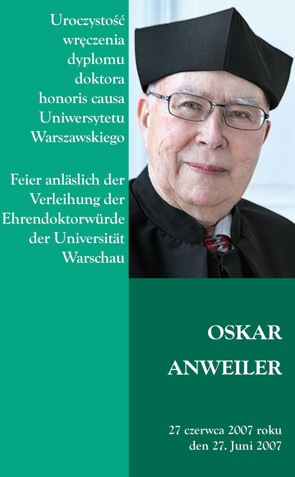 Verleihung der Ehrendoktorwürde der Universität