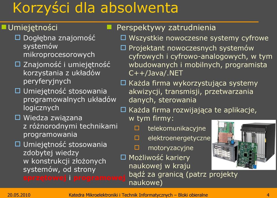 Wszystkie nowoczesne systemy cyfrowe Projektant nowoczesnych systemów cyfrowych i cyfrowo-analogowych, w tym wbudowanych i mobilnych, programista C++/Java/.